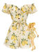 Yellow 1980s Off-Shoulder Ruffle Lemon Romper, vintage jumpsuit, retro fashion - vintage inspired fashion