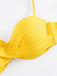 Yellow & Green 1960s Spaghetti Straps Bikini Set - vintage fashion, retro style
