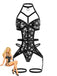 1970s Skull Spider Web Strappy Bodysuit Lingerie