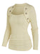 Beige 1960s Solid Faux Button Knitted Sweater, vintage fashion, retro style - perfect for women who love vintage and retro fashion