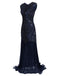 1920s Embroidery Sequin Maxi Dress — vintage elegance for the modern woman