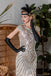 1920s Embroidery Sequin Maxi Dress, classic 1920s style elegant retro fashion - Image 8