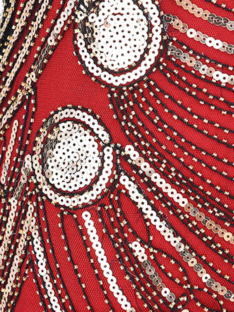 1920s Flapper Sequin Gatsby Dress, classic 1920s style elegant retro fashion - Image 2