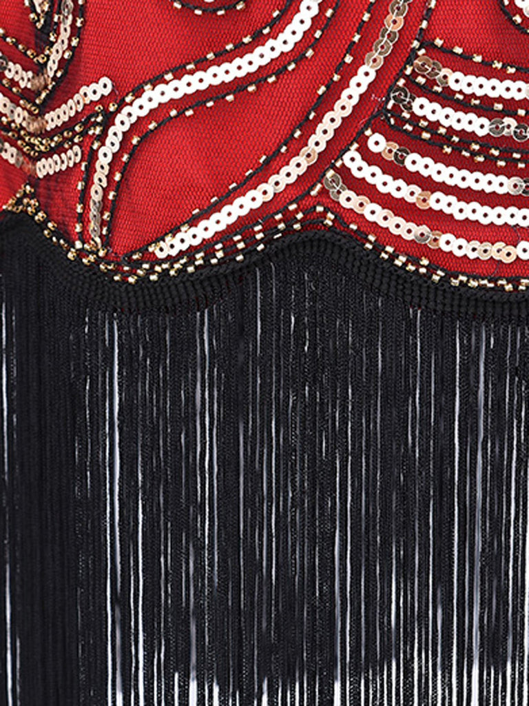 1920s Flapper Sequin Gatsby Dress, classic 1920s style elegant retro fashion - Image 3