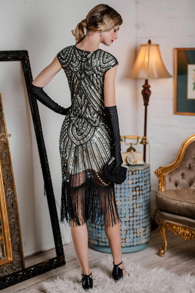 1920s Fringed Flapper Gatsby Dress — vintage elegance for the modern woman