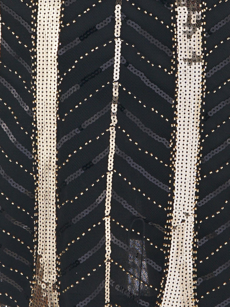 1920s Leaves Sequined Tassel Dress: timeless style reimagined