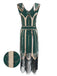1920s Leaves Sequined Tassel Dress, classic 1920s style elegant retro fashion - Image 11