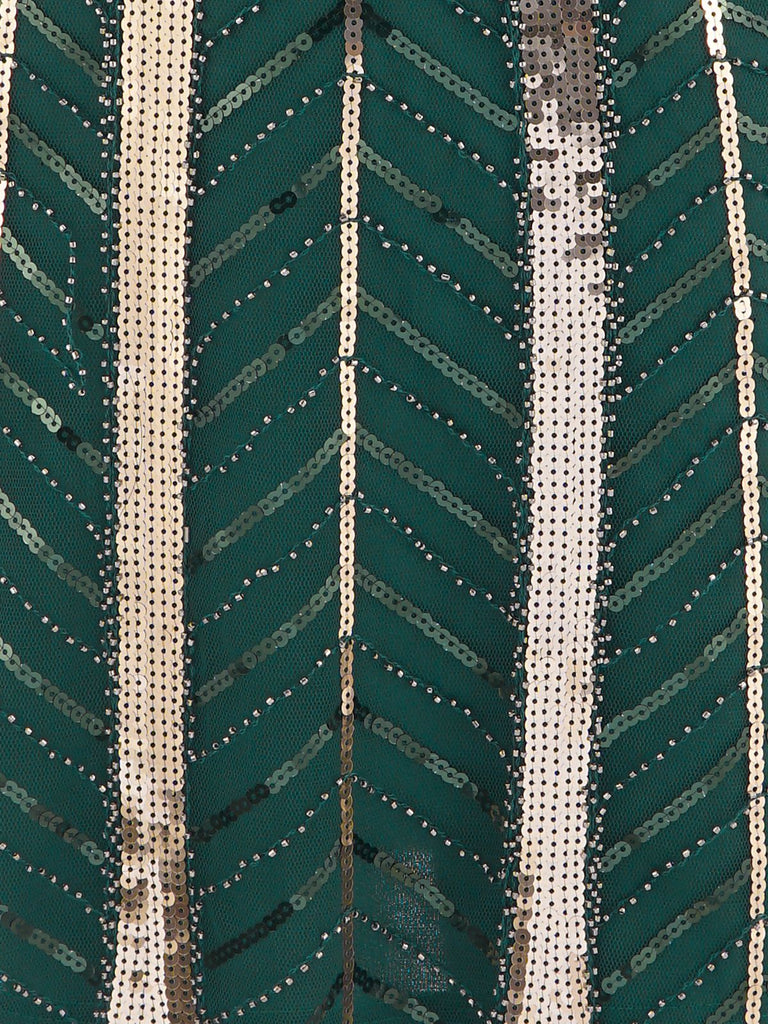 1920s Leaves Sequined Tassel Dress: timeless style reimagined