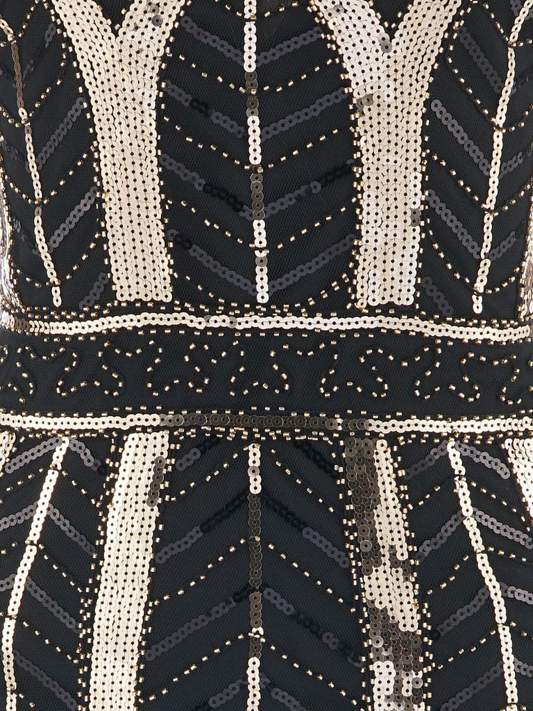 1920s Leaves Sequined Tassel Dress: timeless style reimagined