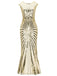1920s Sequin Art Deco Maxi Dress: timeless style reimagined