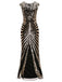 1920s Sequin Art Deco Maxi Dress: where 1920s romance meets her modern spirit