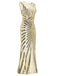 1920s Sequin Art Deco Maxi Dress: where 1920s romance meets her modern spirit