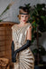 1920s Sequin Art Deco Maxi Dress: elegant vintage style