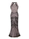 1920s Sequin Backless Formal Dress, classic 1920s style elegant retro fashion - Image 8