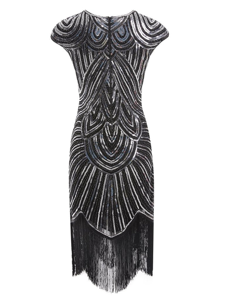 1920s Sequin Beaded Fringed Dress — vintage elegance for the modern woman