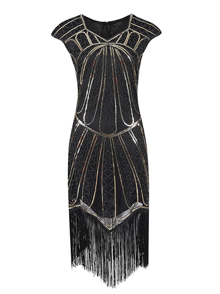 1920s Sequin Fringed Gatsby Dress: timeless style reimagined
