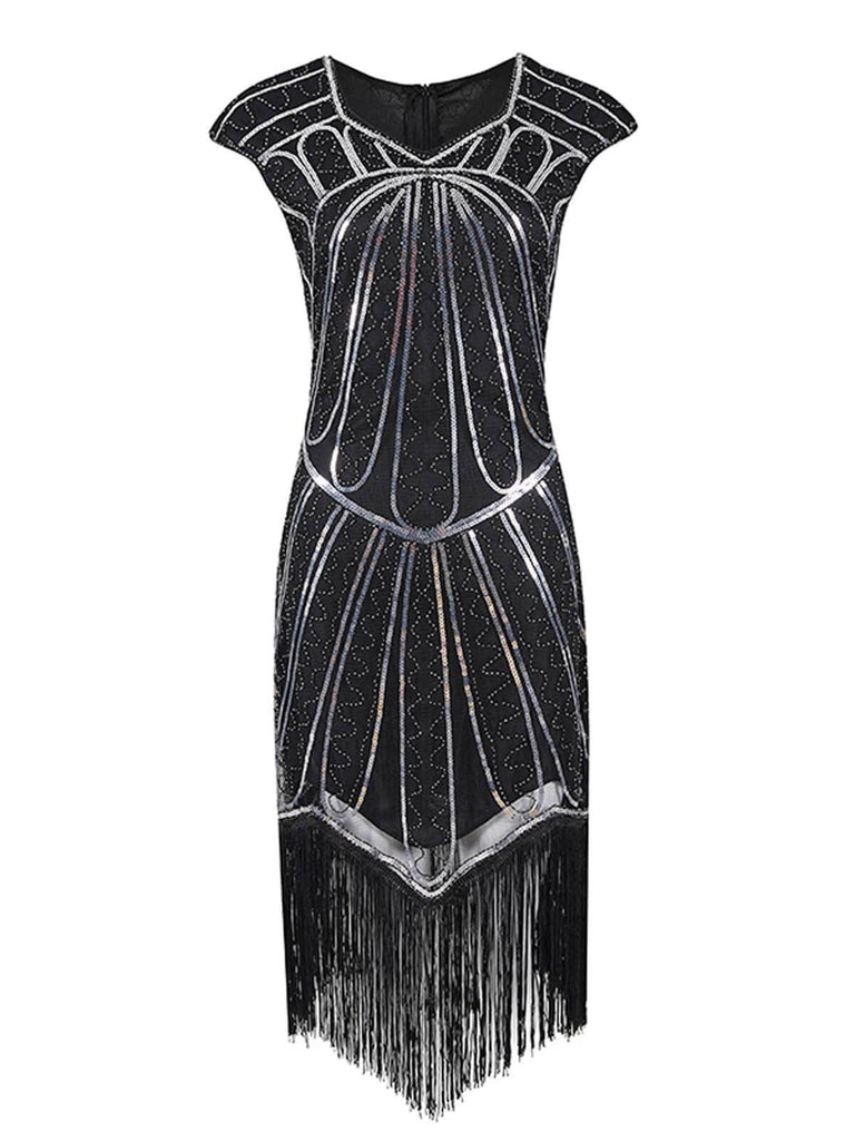 1920s Sequin Fringed Gatsby Dress: timeless style reimagined
