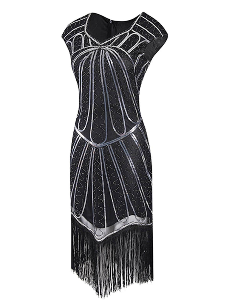 1920s Sequin Fringed Gatsby Dress — vintage elegance for the modern woman