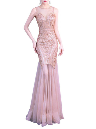 1920s Sequin Gatsby Long Dress, classic 1920s style elegant retro fashion - Image 1