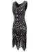 1920s Sequined Fringe Dress: where 1920s romance meets her modern spirit