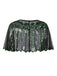 1920s Shawl Beaded Sequin Flapper Cape - vintage fashion, retro style