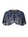 1920s Shawl Beaded Sequin Flapper Cape - vintage fashion, retro style