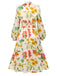 1930s Flower Long Sleeves Swing Dress: timeless style reimagined