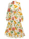 1930s Flower Long Sleeves Swing Dress — vintage elegance for the modern woman