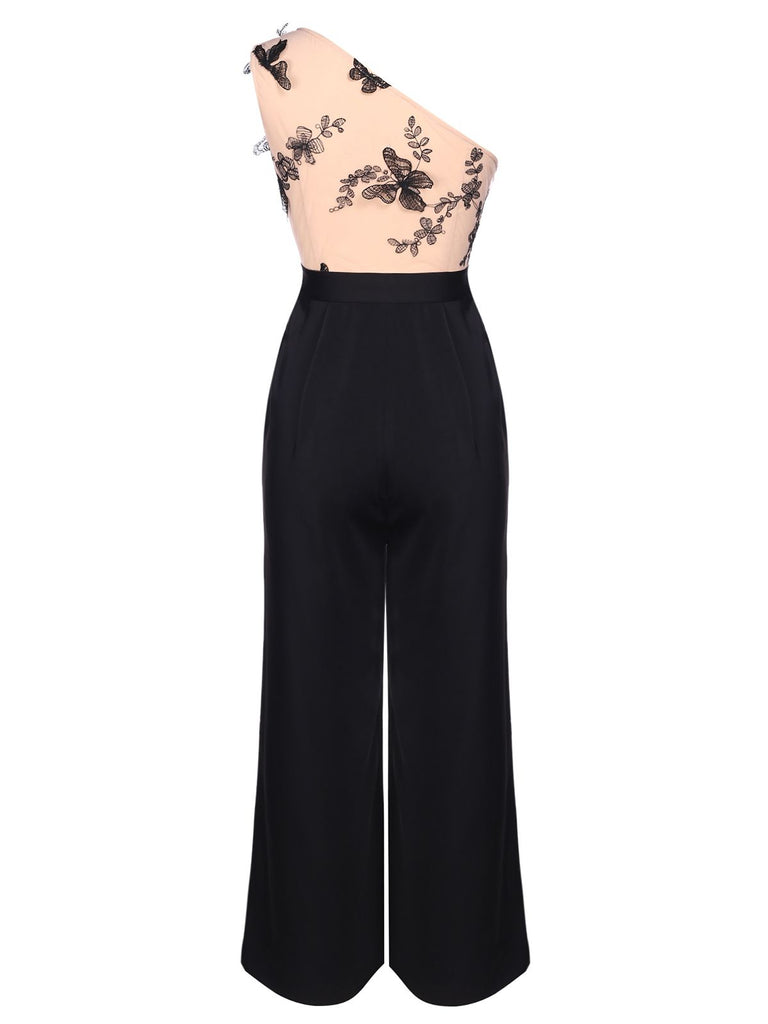 1930s Oneshoulder Lace Butterfly Jumpsuit | 1930s | vintage romper, retro jumpsuit