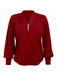 1930s Retro Solid V-neck Puff Sleeve Blouse — vintage elegance for the modern woman