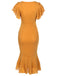 Fabric texture: 1930s 1930s Ruffle Lace-up Fishtai