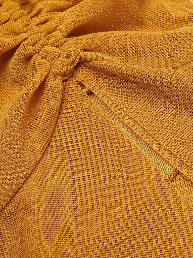 1930s Ruffle Lace-up Fishtail Dress: timeless style reimagined