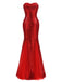 1930s Vintage Sequin Strapless Dress, classic 1930s style elegant retro fashion - Image 1