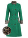 1940s Leopard Patchwork Button Coat - vintage fashion, retro style