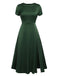1940s Pearl Buttons Solid Darlene Dress: timeless style reimagined