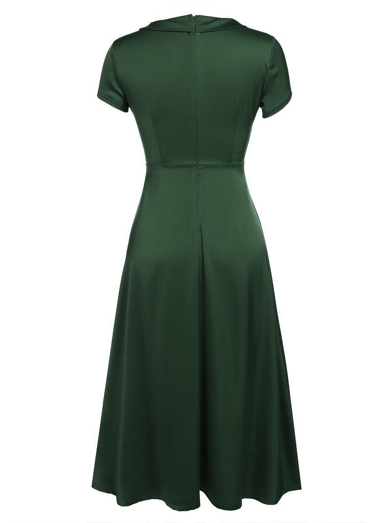 1940s Pearl Buttons Solid Darlene Dress: timeless style reimagined
