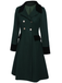 Dark 1940s Solid Button Coat, vintage outerwear, retro jacket - perfect for women who love vintage and retro fashion