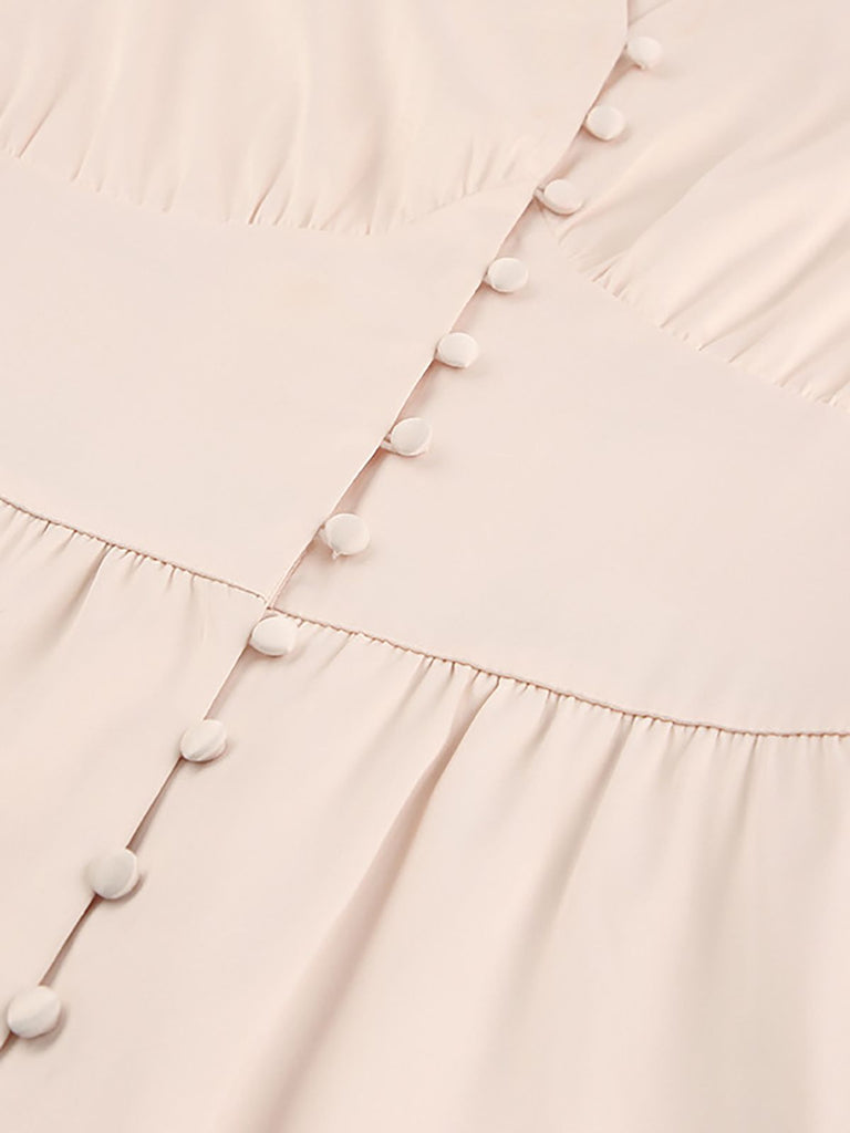 1940s Solid Silk Buttoned Tea | 1940s | vintage dress, retro fashion
