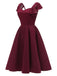 1950S Satin Solid Swing Dress — vintage elegance for the modern woman