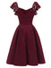 1950S Satin Solid Swing Dress: timeless style reimagined