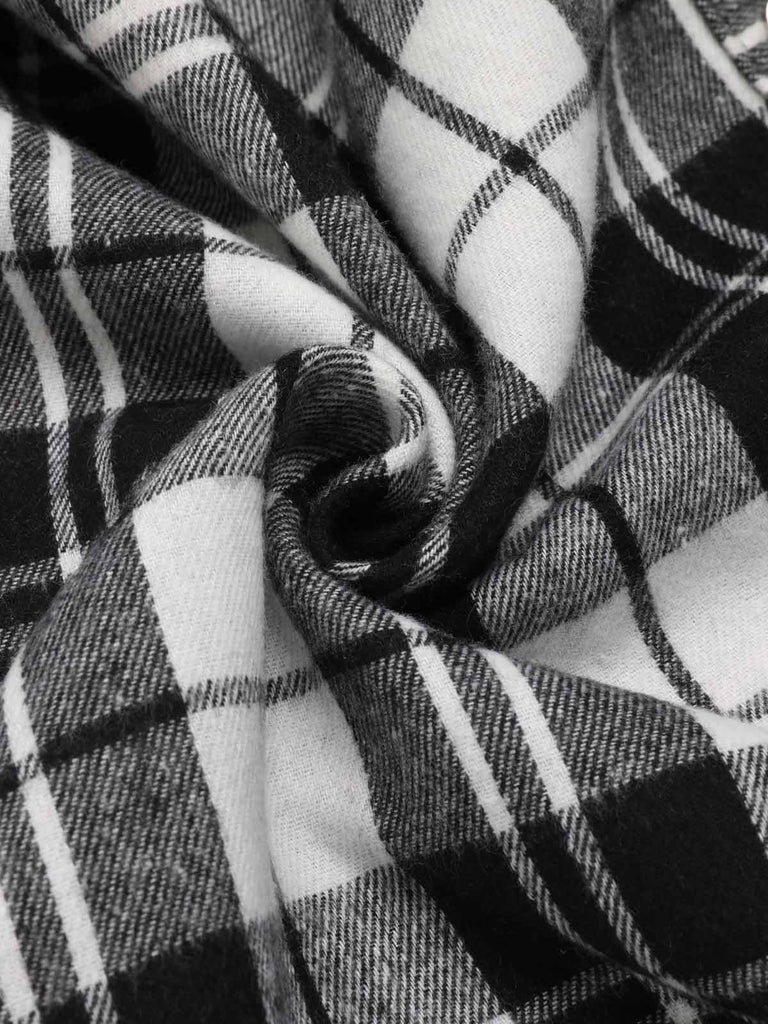1950s 3/4 Sleeve Plaid Belt Dress — vintage elegance for the modern woman