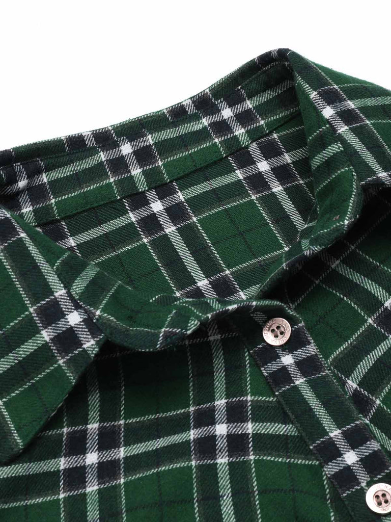 1950s 3/4 Sleeve Plaid Belt Dress: timeless style reimagined