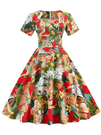 1950s Bikini Girls Swing Dress: timeless style reimagined