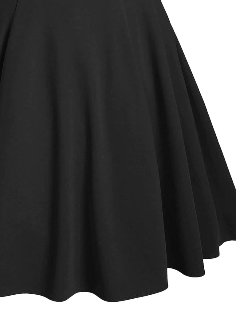 1950s Bow Cold Shoulder Swing Dress — vintage elegance for the modern woman