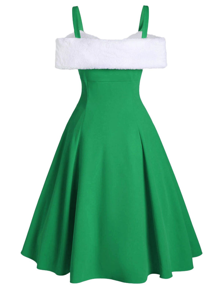 1950s Bow Cold Shoulder Swing Dress — vintage elegance for the modern woman
