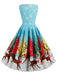 1950s Christmas Deer Swing Dress, classic 1950s style elegant retro fashion - Image 4