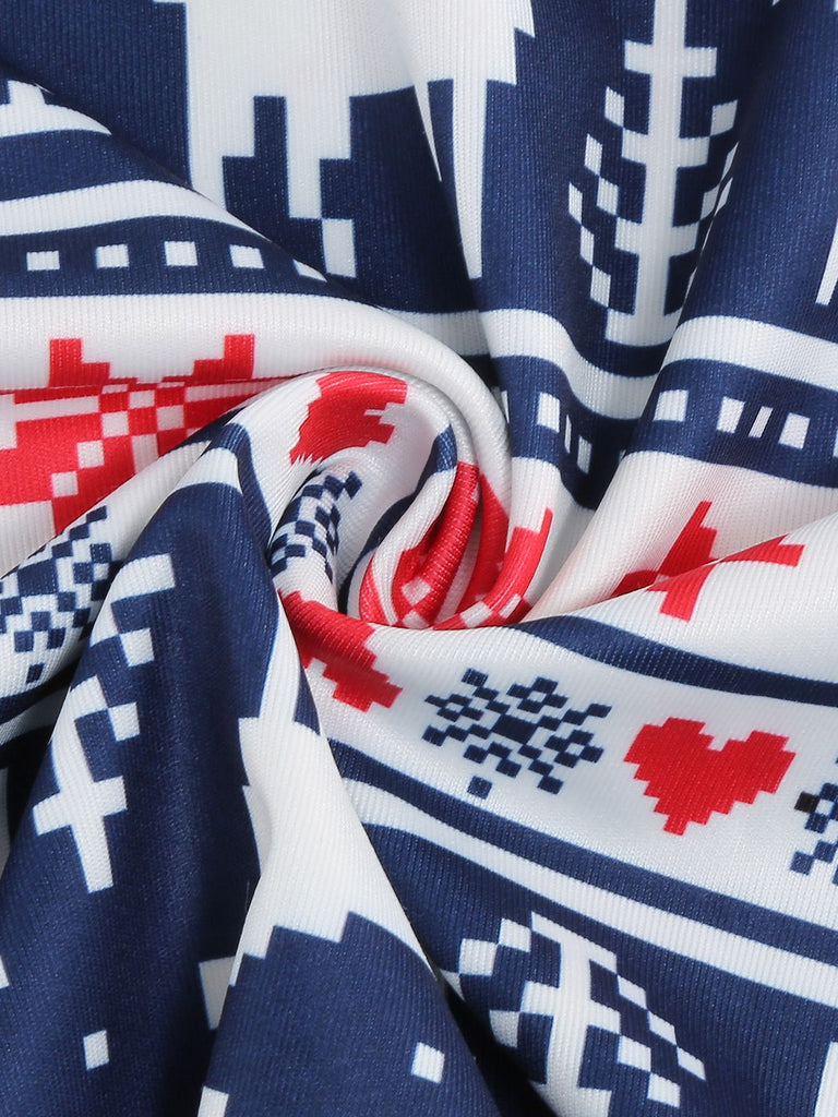 1950s Christmas Patchwork V-neck Dress: timeless style reimagined