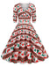 1950s Christmas Patchwork V-neck Dress — vintage elegance for the modern woman