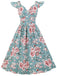 1950s Floral Flare Sleeve Swing Dress — vintage elegance for the modern woman