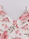 1950s Floral Flare Sleeve Swing Dress, classic 1950s style elegant retro fashion - Image 4